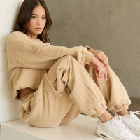 Liege Waffle Crew Neck Sweatshirt