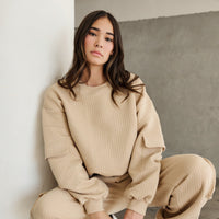 Liege Waffle Crew Neck Sweatshirt