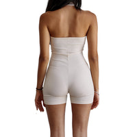 Feather Ribbed Bodycon Romper